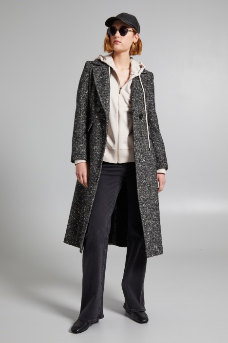 Double-breasted tweed coat Intrend