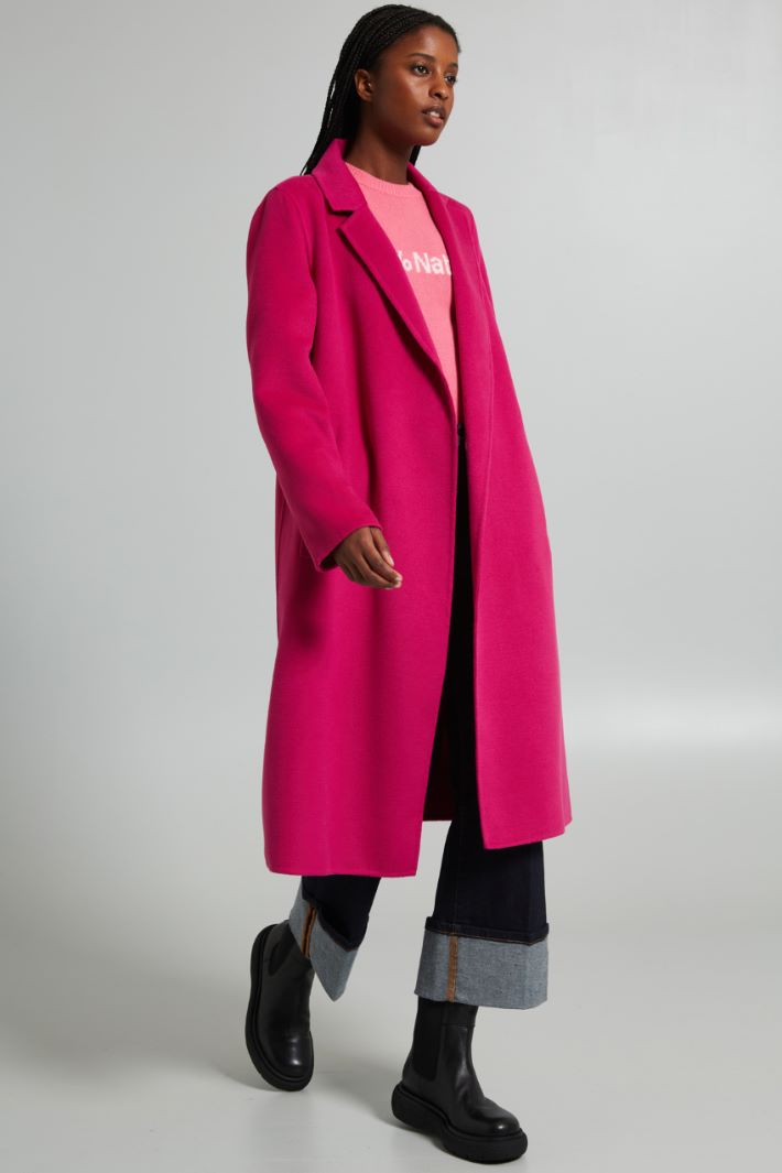 Cappotto fucsia donna Intrend Diffusione Tessile