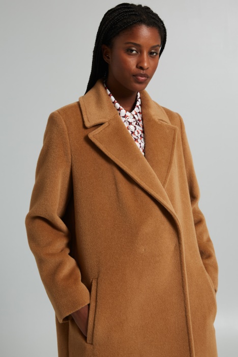 Cappotto in beaver con cintura