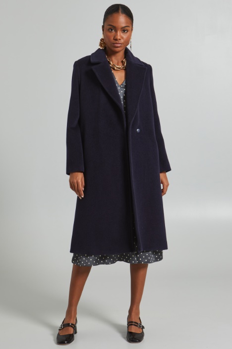 Wool beaver cloth coat with belt Intrend