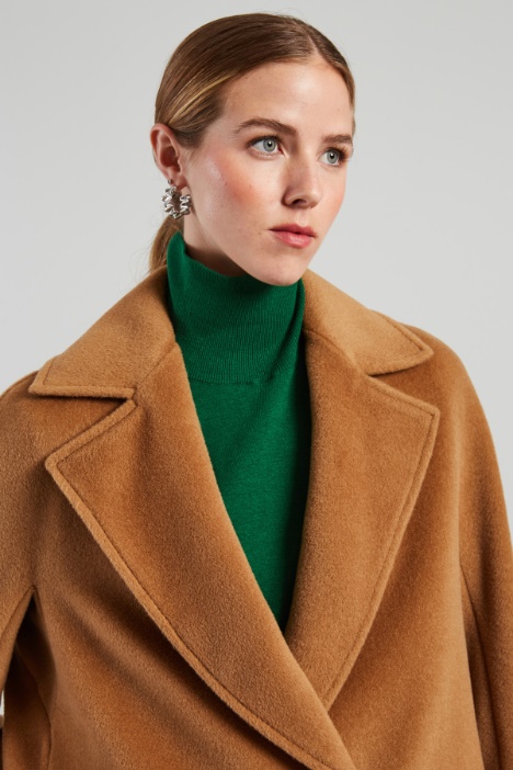 Abrigo recto de beaver