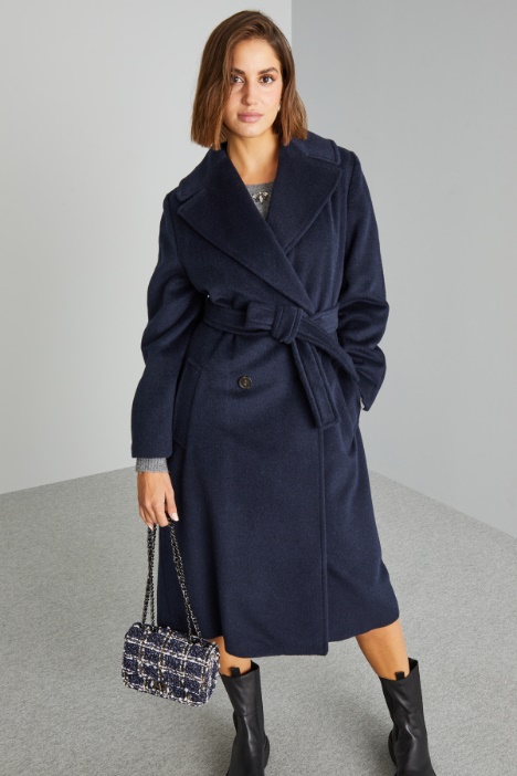 Cappotto lungo in beaver