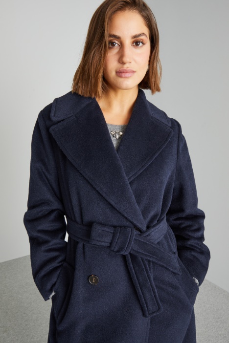 Cappotto lungo in beaver