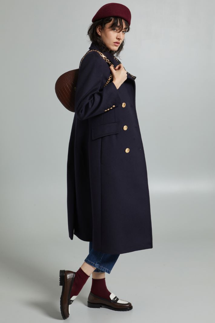 Coat with metal buttons Intrend