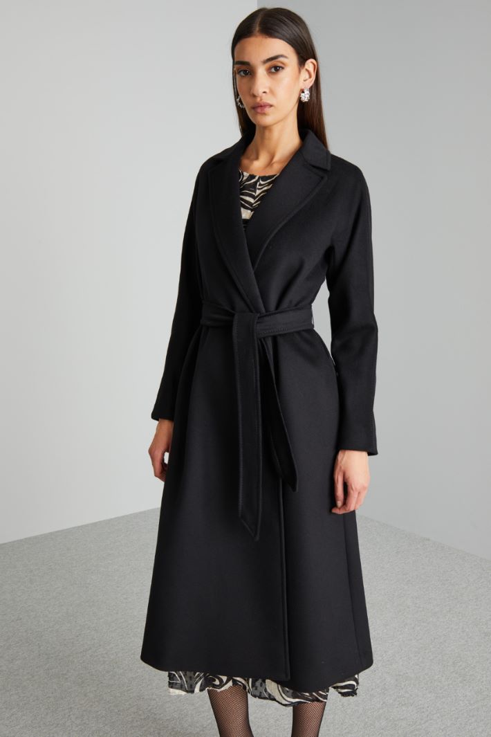 Wool coat with belt Intrend - 3