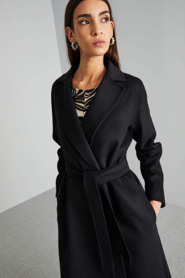 Wool coat with belt Intrend - 4