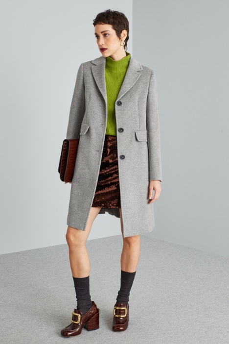 Coat with back slit Intrend