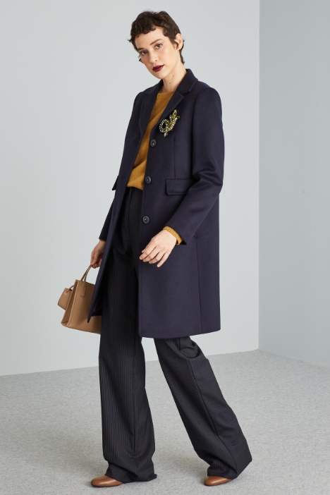 Coat with back slit Intrend