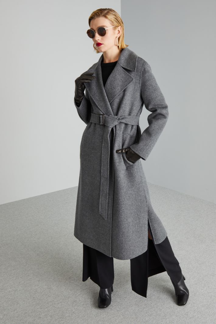 Cloth coat with belt Intrend - 3