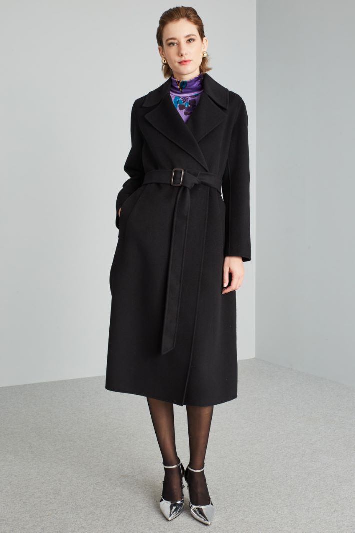 Cloth coat with belt Intrend - 3