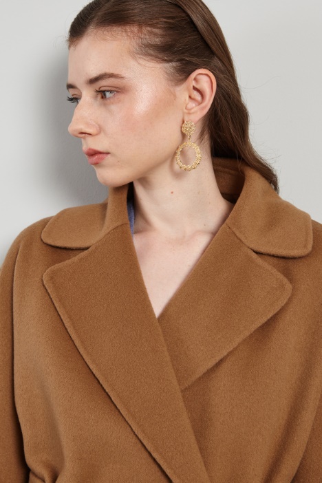 Cappotto in panno con cintura