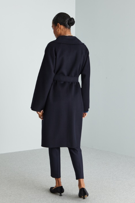 Cappotto in panno con cintura