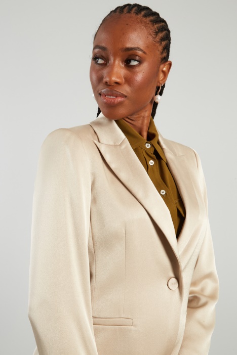 Blazer monopetto in raso