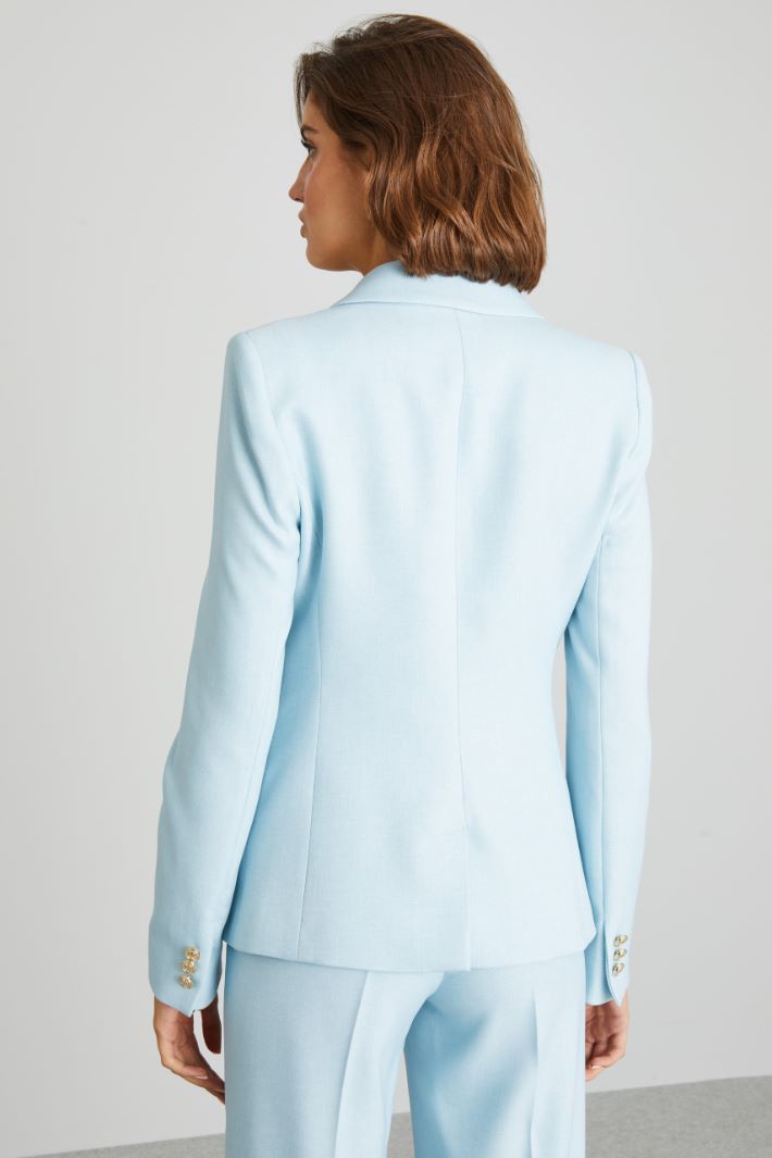 Double-breasted twill blazer Intrend - 2