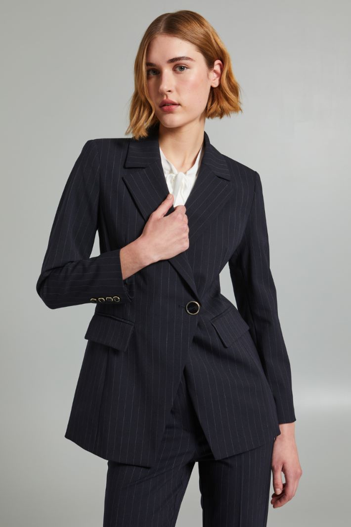 Pinstriped twill blazer Intrend - 3