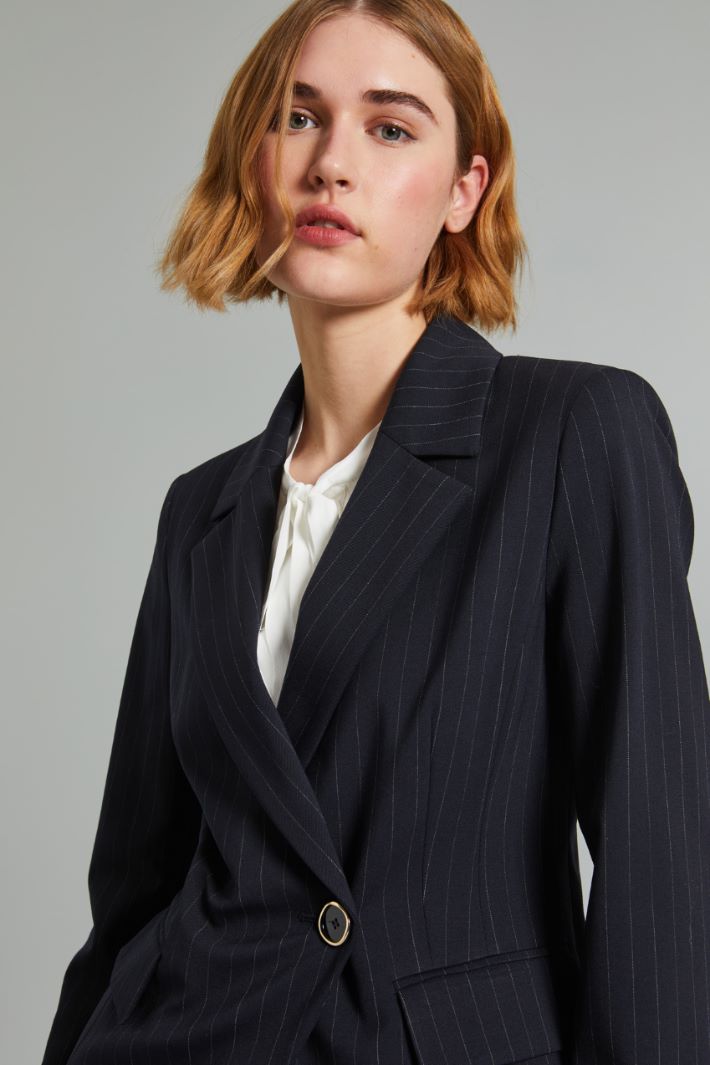 Pinstriped twill blazer Intrend - 4