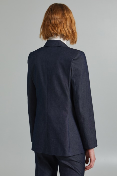 Blazer effetto denim