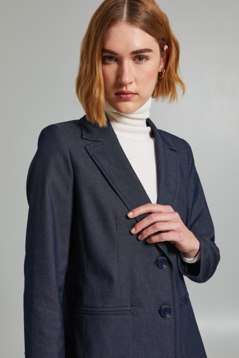Blazer effetto denim