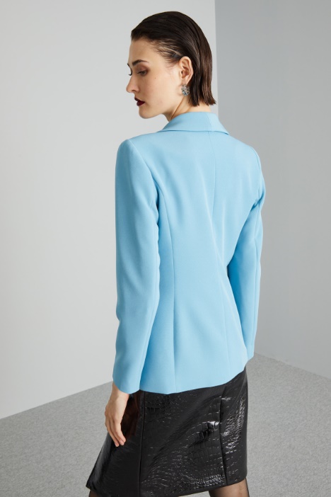 Blazer con collo sciallato