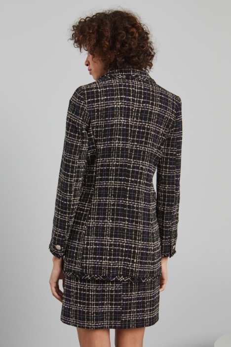 Blazer con profili sfrangiati