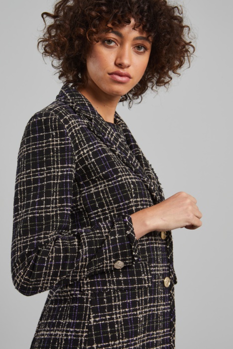 Blazer con profili sfrangiati