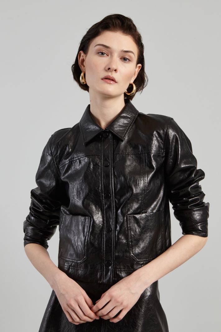 Short faux leather jacket Intrend - 3