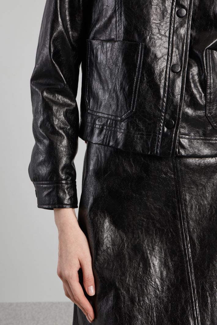 Short faux leather jacket Intrend - 4