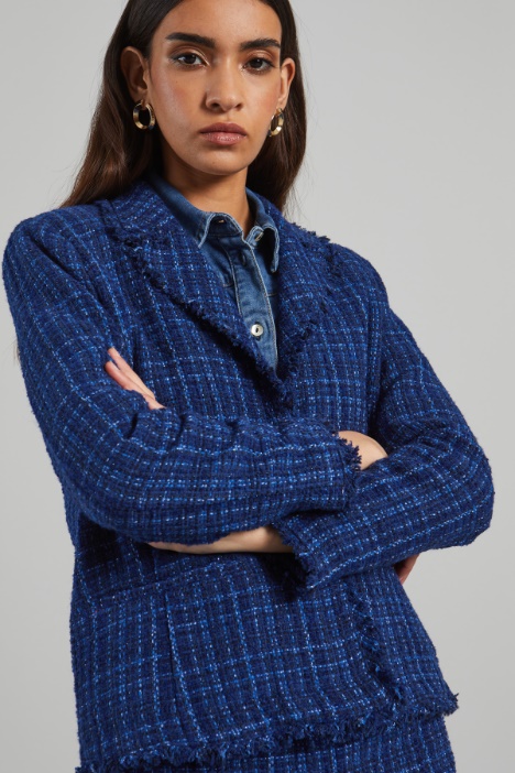 Blazer in tweed lamè