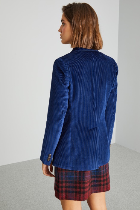 Blazer in velluto di cotone