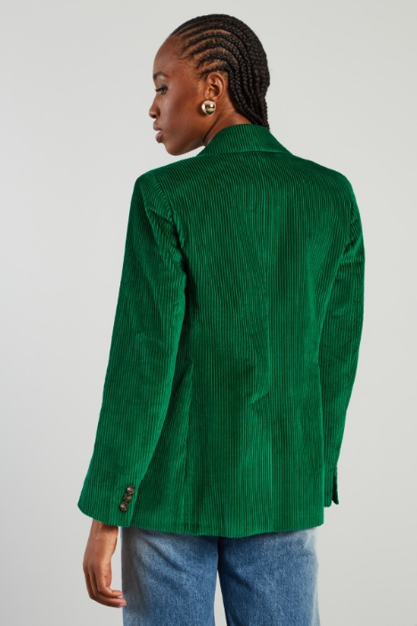 Blazer in velluto di cotone