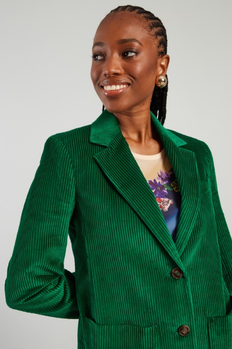 Blazer in velluto di cotone