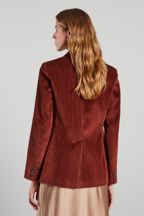 Blazer in velluto di cotone