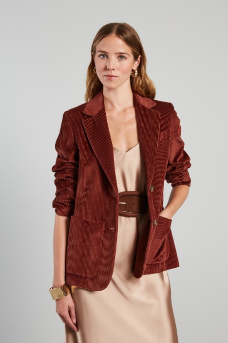 Cotton velvet blazer Intrend