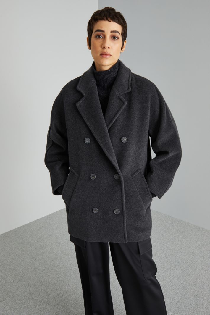 Pure wool beaver pea coat Intrend - 3