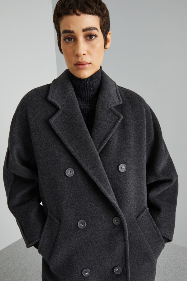 Pure wool beaver pea coat Intrend - 4