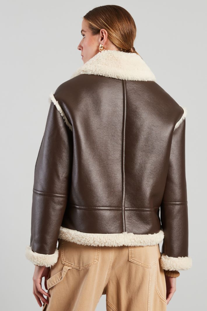 Plush-lined biker jacket Intrend - 2