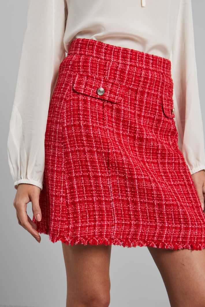 Short tweed lamé skirt Intrend - 4