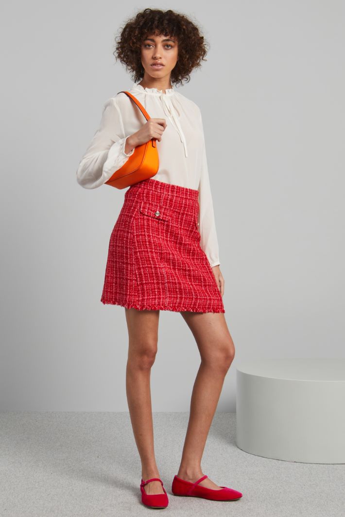 Short tweed lamé skirt Intrend