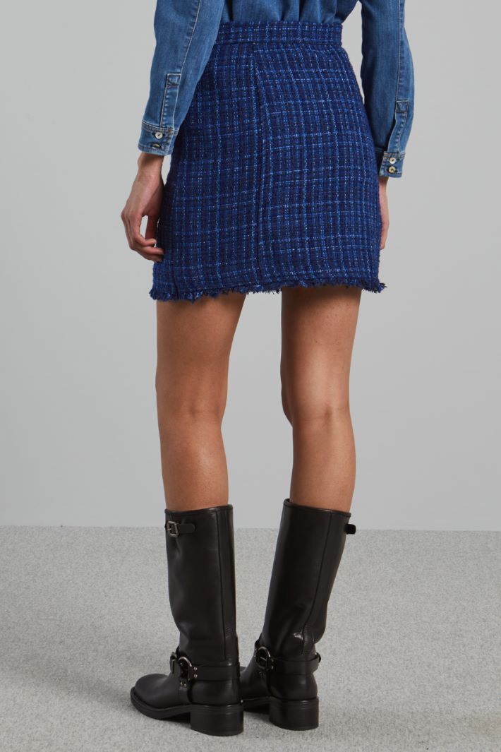 Short tweed lamé skirt Intrend - 2