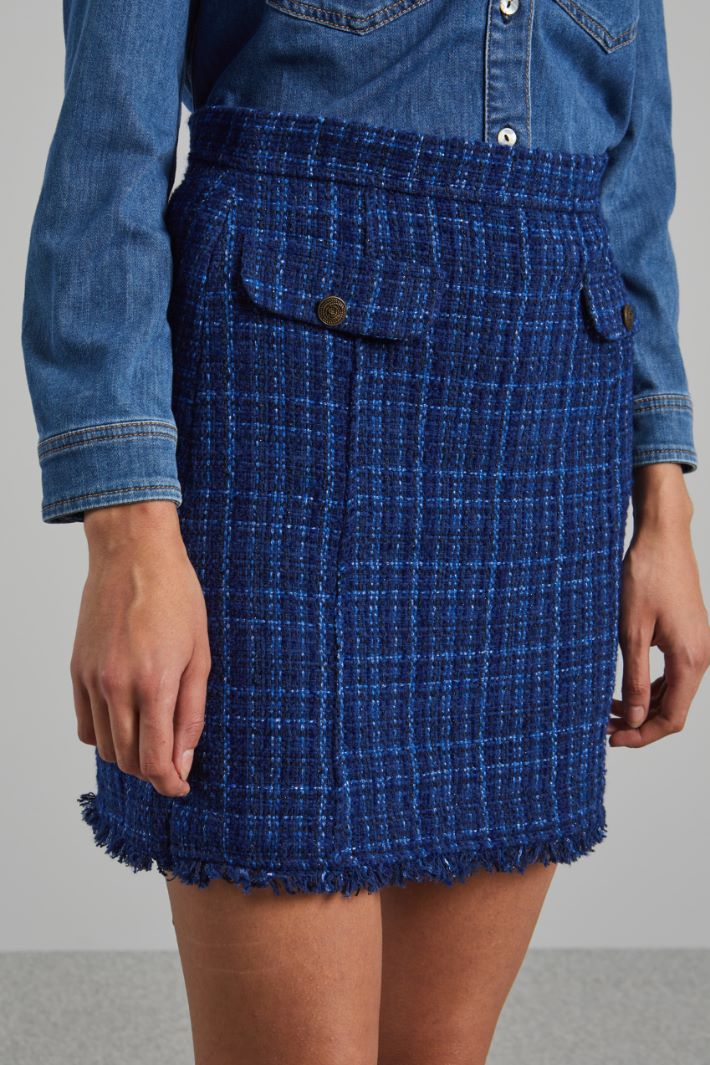 Short tweed lamé skirt Intrend - 4