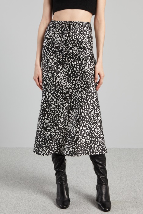 Gonna longuette in twill