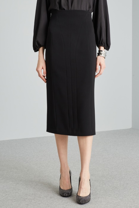 Gonna a tubino con spacco