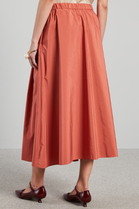 Gonna ampia in taffetà