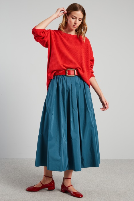 Full skirt in lamé taffeta Intrend