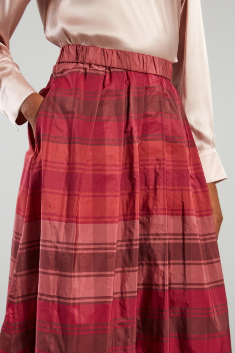 Gonna ampia in taffetà