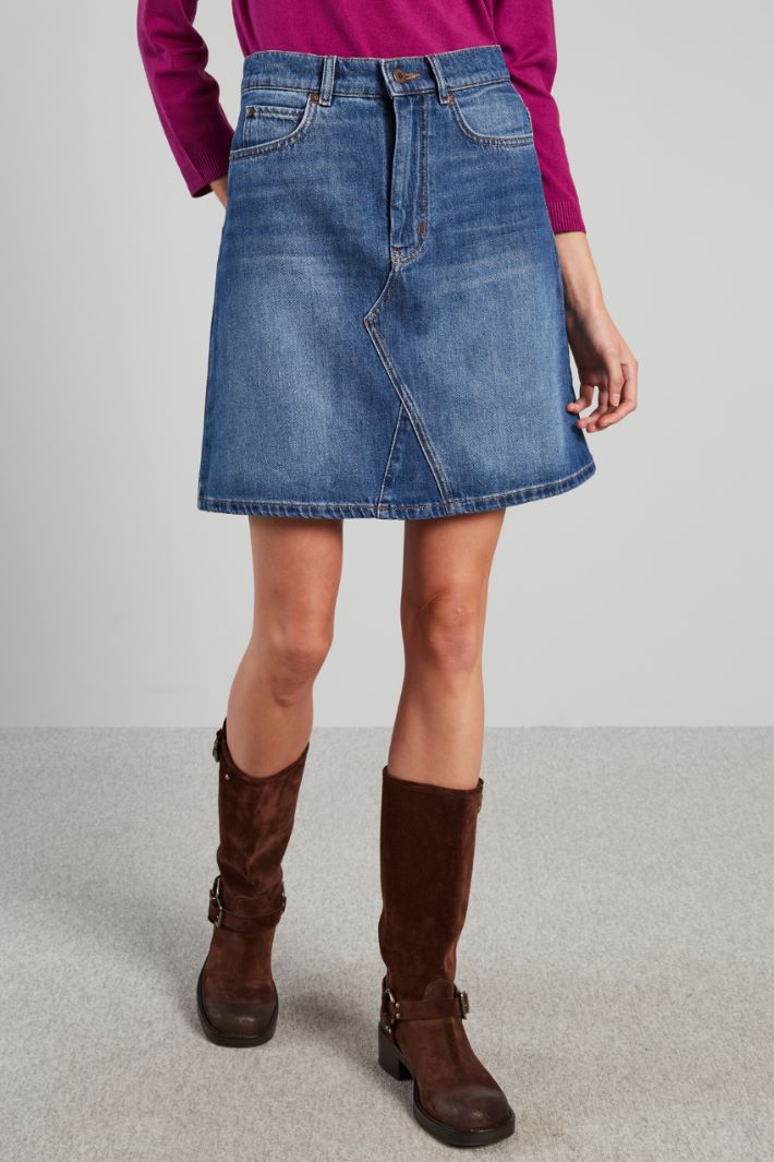 A-line denim skirt Intrend - 3