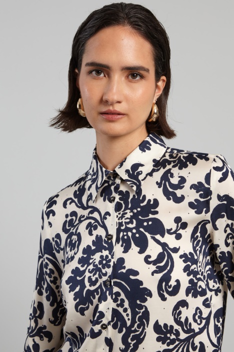 Camicia in viscosa cangiante