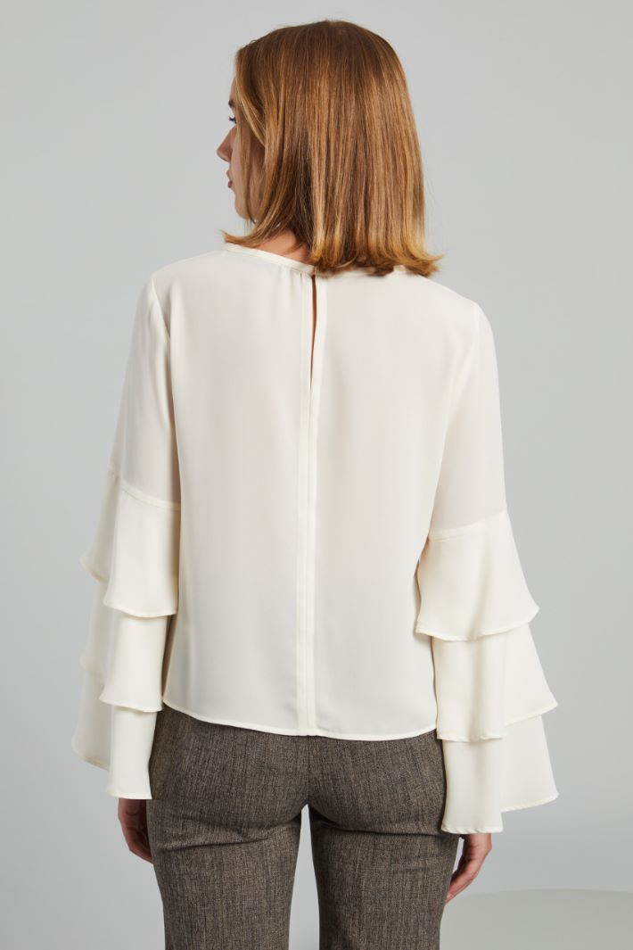 Blouse with flounced sleeves Intrend - 2