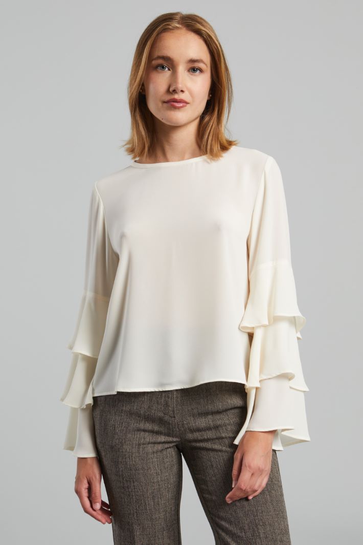 Blouse with flounced sleeves Intrend - 3