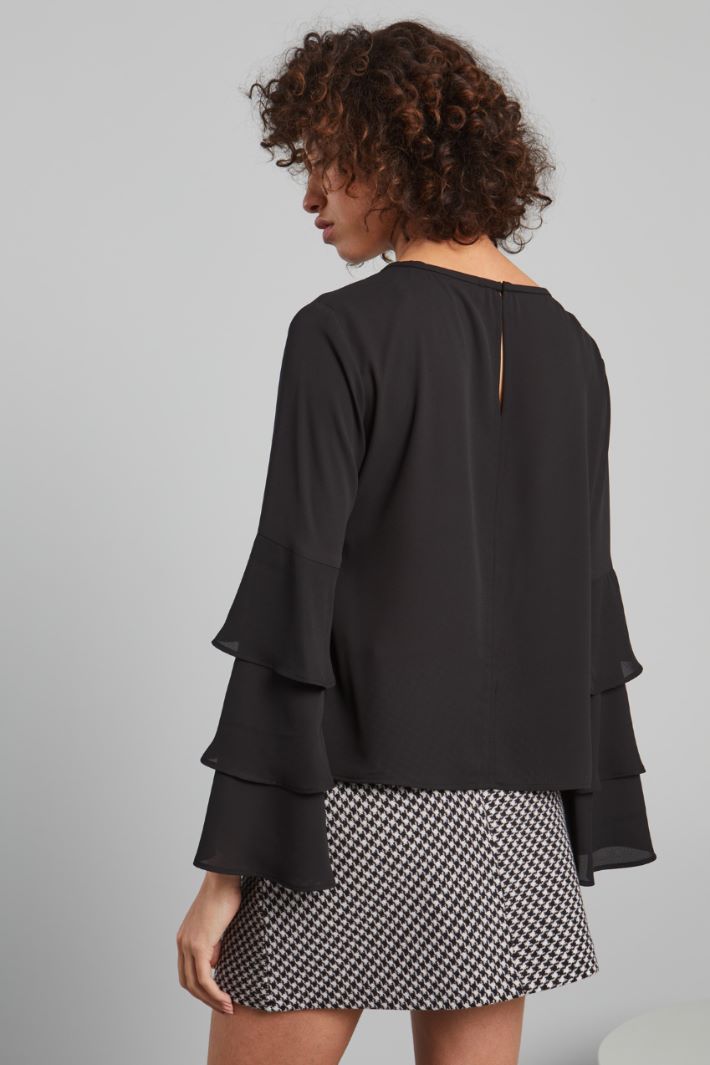 Blouse with flounced sleeves Intrend - 2